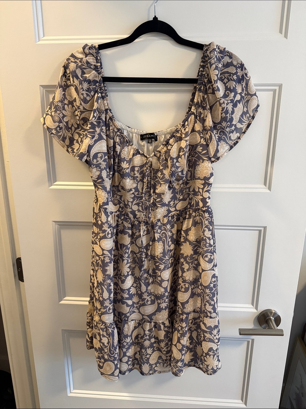 Dynamite purple & Cream Floral Mini Dress